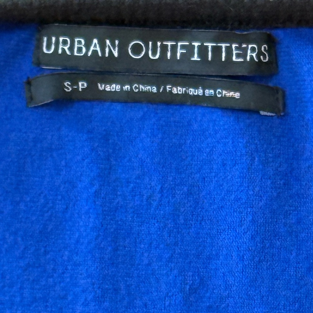 Urban Outfitters Royal Blue Velvet Mesh Trim Crop Top | Size S | Y2K Party Look - Picture 7 of 7